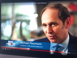 Michael Plassmann als Bankrechtsexperte im ARD-Magazin report München